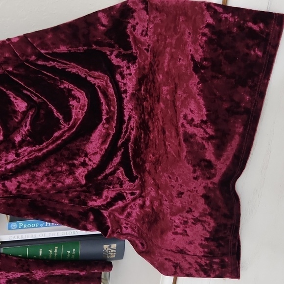 Eliza J Velvet Wine color One Sleeve Dress Date Night Formal  Sexy Flirty - Picture 8 of 11